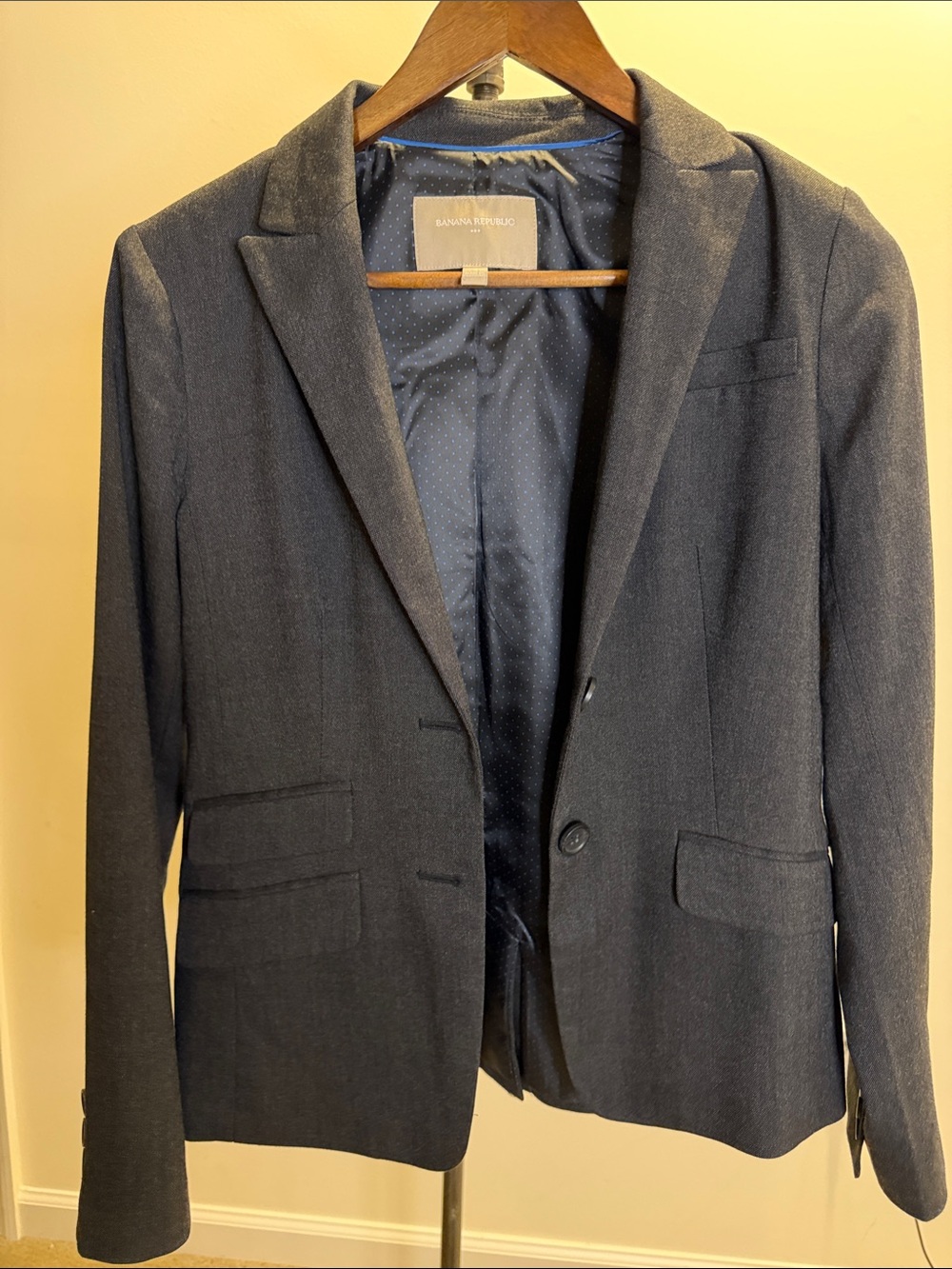 Banana Republic Navy Women's Notch-Lapel Blazer
